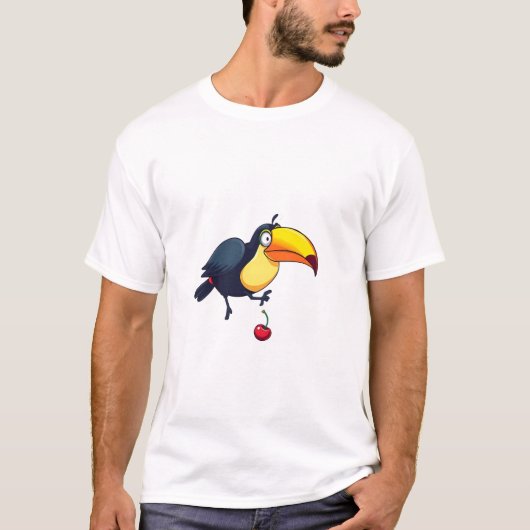 Onhandig Toucan Drops Fruit Grappig T-Shirt (Voorkant)