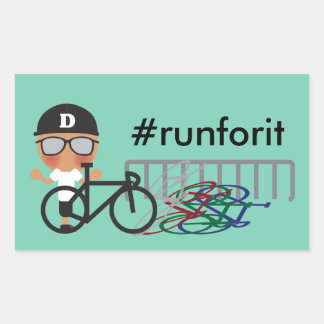 Onhandig Urban Accidental Knock Down Bike Rack Rechthoekige Sticker