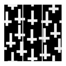 Onheilig ondersteboven kruis zwart wit