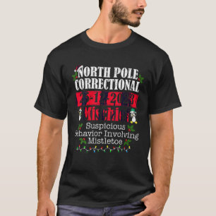 Onheilspellende Gevangene Elf Familie Kerstmis Mat T-shirt