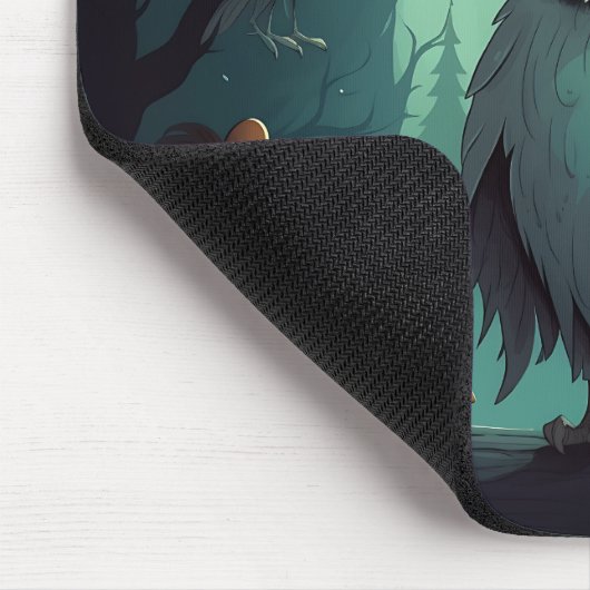 Onheilspellende Uil op Halloween Night Graphic Hal Muismat (Hoek)