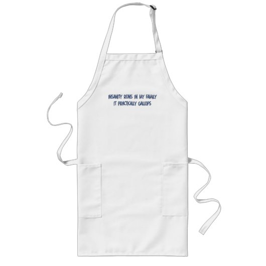 Onhygiëne loopt in mijn familie lang schort (Voorkant)