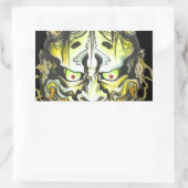 Oni Devil Design Rechthoekige Sticker (Tas)