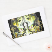 Oni Devil Design Rechthoekige Sticker (Envelop)
