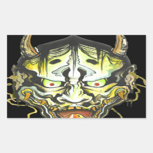Oni Devil Design Rechthoekige Sticker