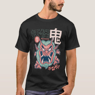 Oni Japanese Yokai Mask T-Shirt Edit
