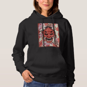 Oni Mask Yokai Demon Masker Japans esthetisch Retr Hoodie