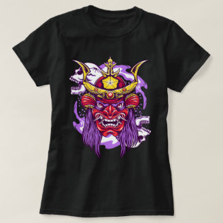 Oni masker en schedel t-shirt