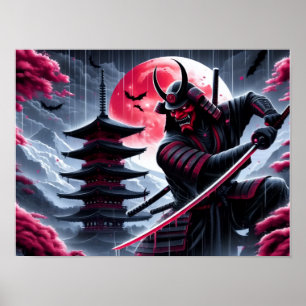 Oni Samurai Slash-Poster Poster