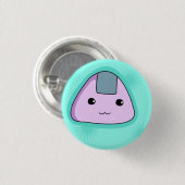 Onigiri - Blauwe Button (Voorkant /achterkant)