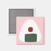 "Onigiri ♥" ~Pink ver~ Magnet Carré (Recto/Verso)