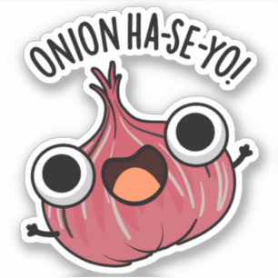 Onion Ha-se-yo Funny Korean Pun Sticker
