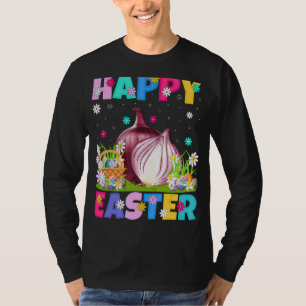 Onion Happy Pasen Bunny Onion Paaszondag T-shirt