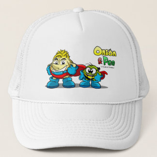 Onion & Pea characters hat. Trucker Pet