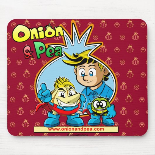 Onion & Pea mousepad. Muismat (Voorkant)