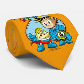 Onion & Pea Orange Tie. Stropdas (Opgerold)