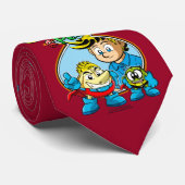 Onion & Pea Red Tie. Stropdas (Opgerold)