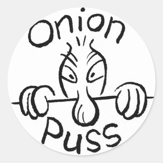 Onion Puss was hier - Stickers (Voorkant)