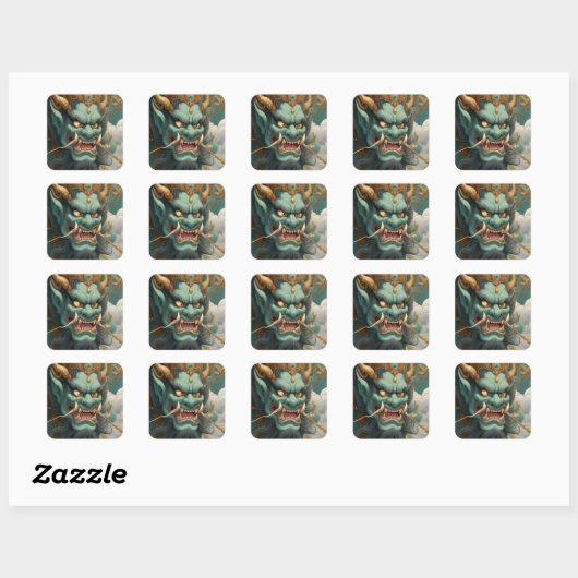 Oni's Wrath Vierkante Sticker (Vel)