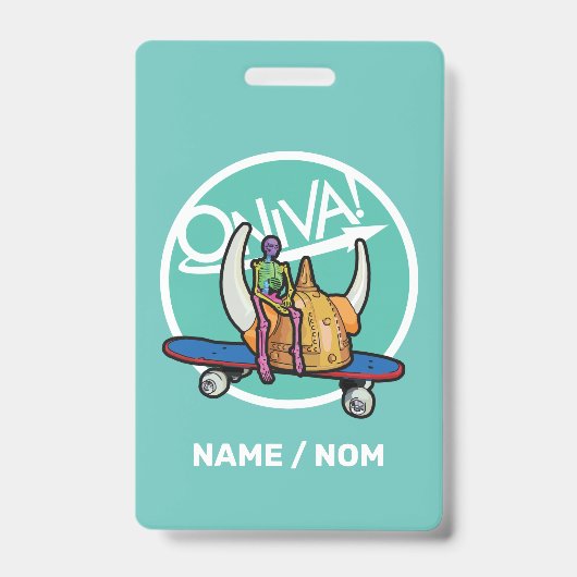 ONIVA ! Badge squelette Viking (Avant)