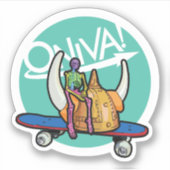 ONIVA! Squelette Viking Sticker (Voorkant)
