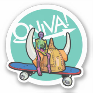 ONIVA ! Squelette Viking Sticker
