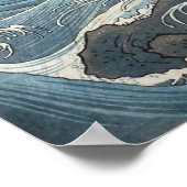 Oniwakamaru de jonge Benkei, Hiroshige Poster (Hoek)