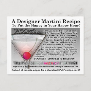 Onjuist Joke Martini RecipePostcard van de politie Briefkaart