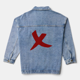 Onjuiste tekentekst denim jacket
