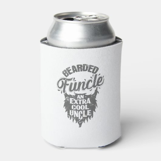 Onkel Bart "Bearded Funcle an Extra cool Uncle" Blikjeskoeler (Blikje Voorkant)