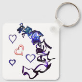 Onketen mijn hartplein sleutelring sleutelhanger (Achterkant)