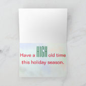 Onkruidblad gepersonaliseerd feestdagen kaart (Binnen)