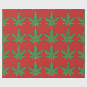 onkruidblad kerst inpakpapier
