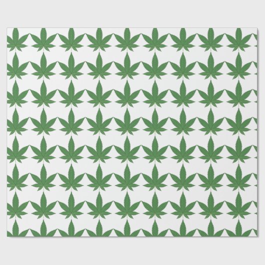 onkruidblad kerst koele douane cadeaupapier (Vlak)