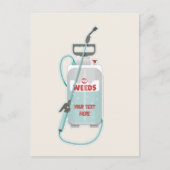 Onkruidverstuiving tuinonderhoud briefkaart (Voorkant)