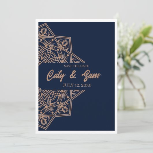 Onkruidverwijdering mandala uitnodiging (Staand voorkant)