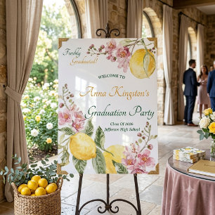 Onlangs Afgestudeerd Afstudeerfeest Welkomstbord Poster