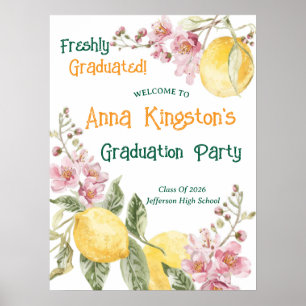 Onlangs Afgestudeerd Afstudeerfeest Welkomstbord Poster