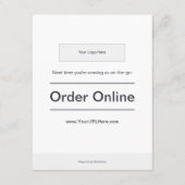 Online bestellen - Briefkaart (Hor. Logo) (Achterkant)