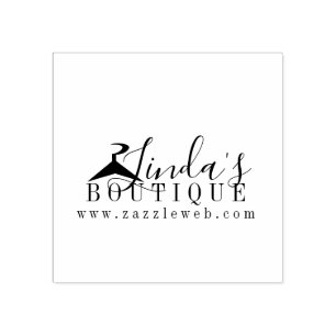 Online Boutique Kleding Hanger Logo   Rubberstempel
