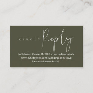 Online bruiloft viering RSVP, moderne minimalist Informatiekaartje