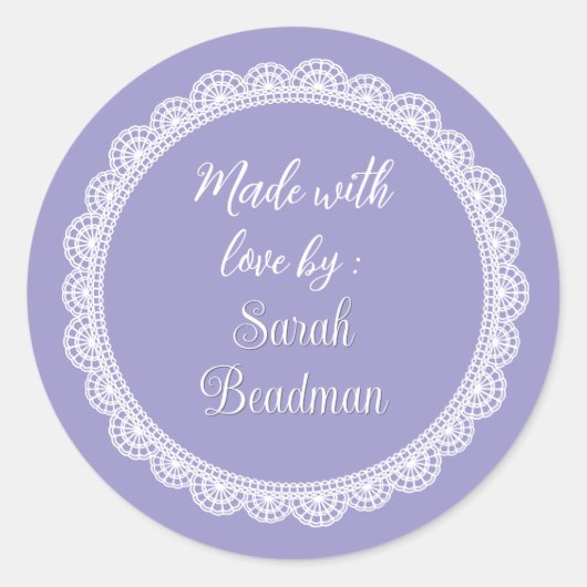 Online Craft Lace Made With Love by Label Sticker (Devant)