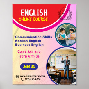 ONLINE CURSUS ENGELS POSTER