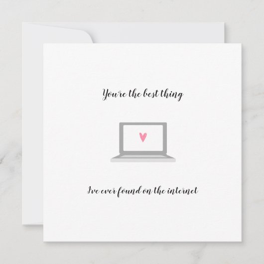 Online dating beste ding op internet grappig stel kaart (Voorkant)