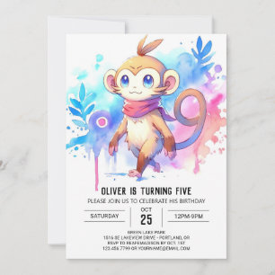 Online Enchanted Monkey Verjaardag Kaart