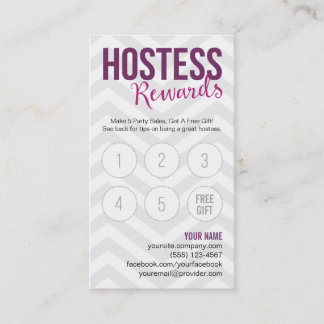 Online feesttips - Visitekaartjes voor hostess Rew Klantenkaartje