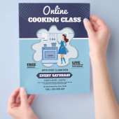 Online koken, klasse flyer (Hand)