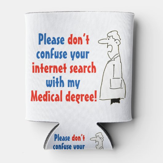 Online medische diagnose en een gekwalificeerde ar blikjeskoeler (Voorkant)