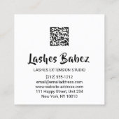 Online Mode Witte drukker QR Code Logo Vierkante Visitekaartje (Achterkant)