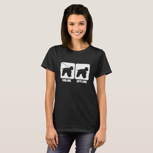 Online Offline American Cocker Spaniel T-shirt (Voorkant volledig)